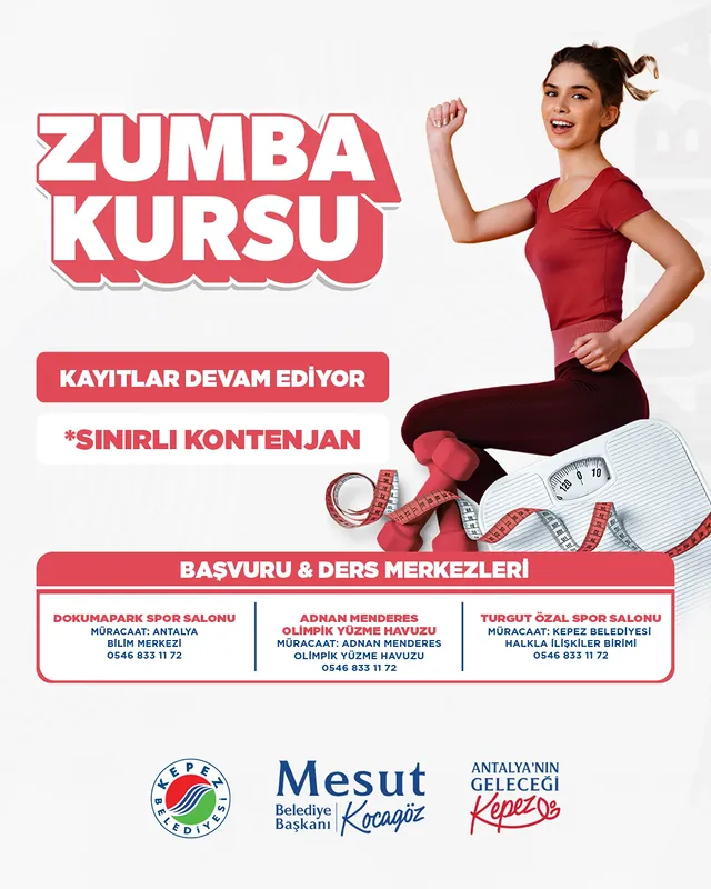 Antalya Kepez Belediyesi'nden Kadınlara Özel Zumba Kursu Başladı