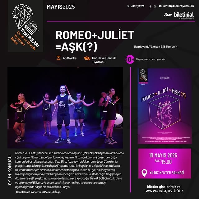 Antalya Şehir Tiyatroları'ndan Gençlere Romantik Bir Veda: Romeo ve Juliet