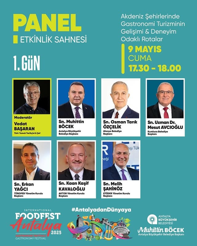 Antalya FoodFest'te Gastronomi Turizmi Paneli: Akdeniz'in Lezzetlerini Keşfedin