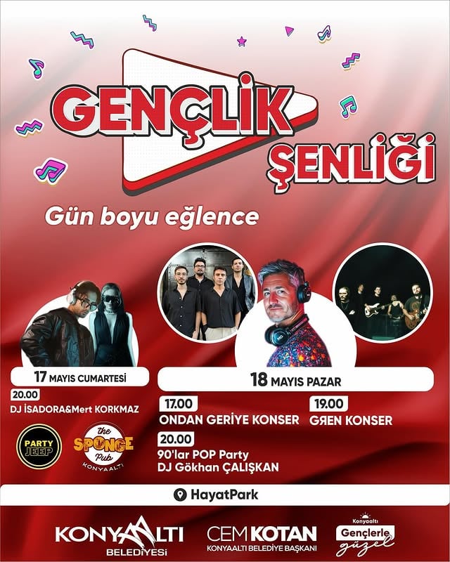 Konyaaltı Belediyesi Gençlik Şenliği ile Bayram Coşkusunu Yaşatıyor