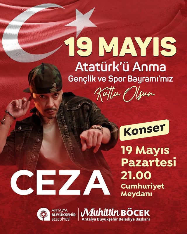 Antalya'da 19 Mayıs Coşkusu: Ceza ile Unutulmaz Konser