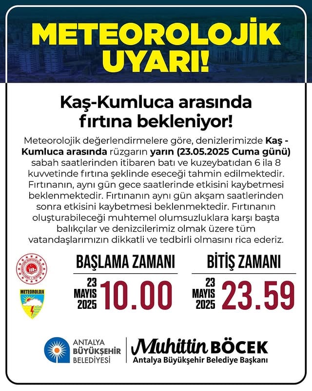 Antalya'da Şiddetli Hava Uyarısı: Meteoroloji'den Kritik Açıklama
