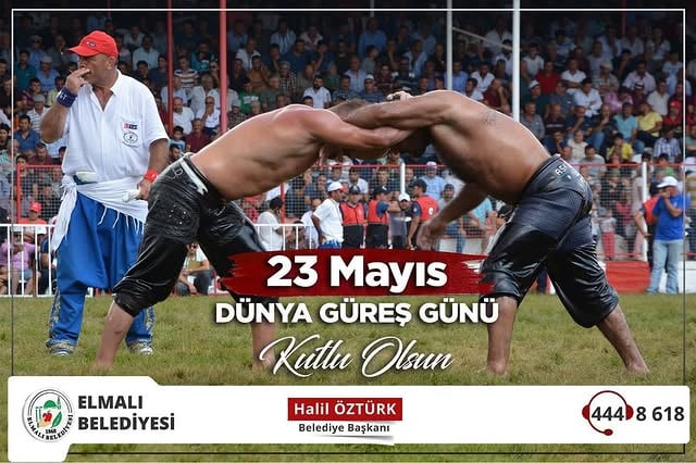 Elmalı'da Dünya Güreş Günü Coşkuyla Kutlandı