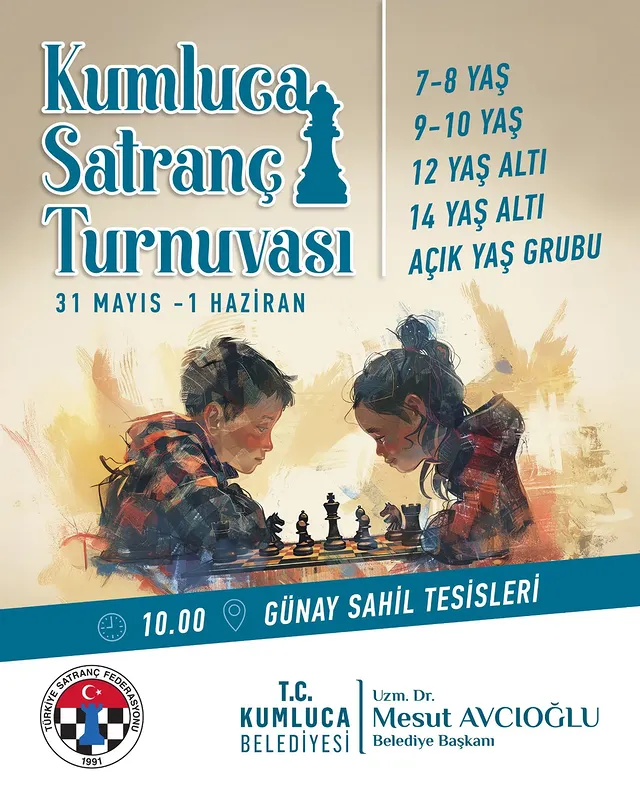Kumluca'da Satranç Turnuvası Düzenleniyor: Kayıtlar Başladı