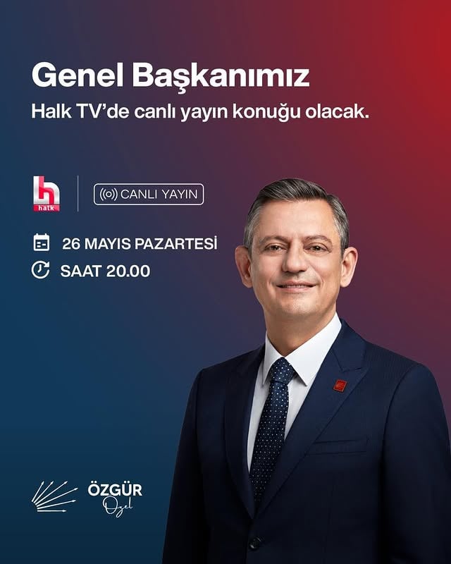 CHP Genel Başkanı Özgür Özel Halk TV'de Canlı Yayında