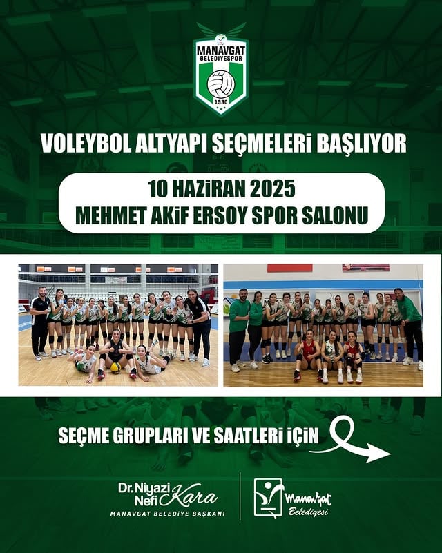 Manavgat Belediyespor Voleybol Altyapı Seçmeleri Başlıyor: Geleceğin Yıldızlarını Arıyor
