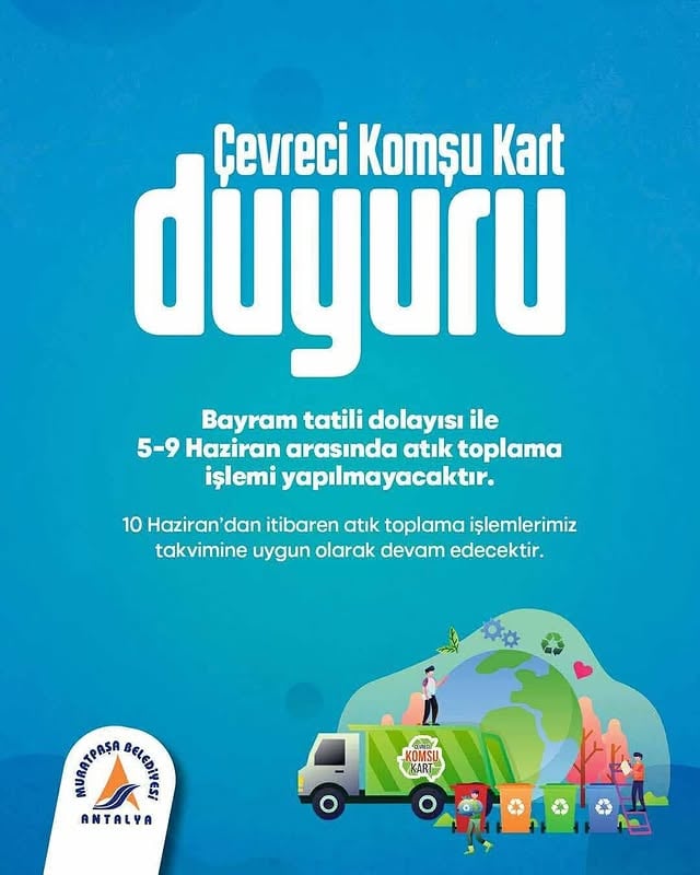 Antalya Muratpaşa'da Kurban Bayramı Atık Toplama Durumu Açıklandı