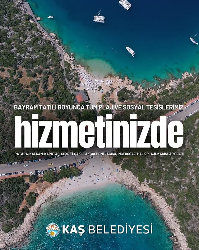 Antalya Kaş'ta Kurban Bayramı Plajları Açık