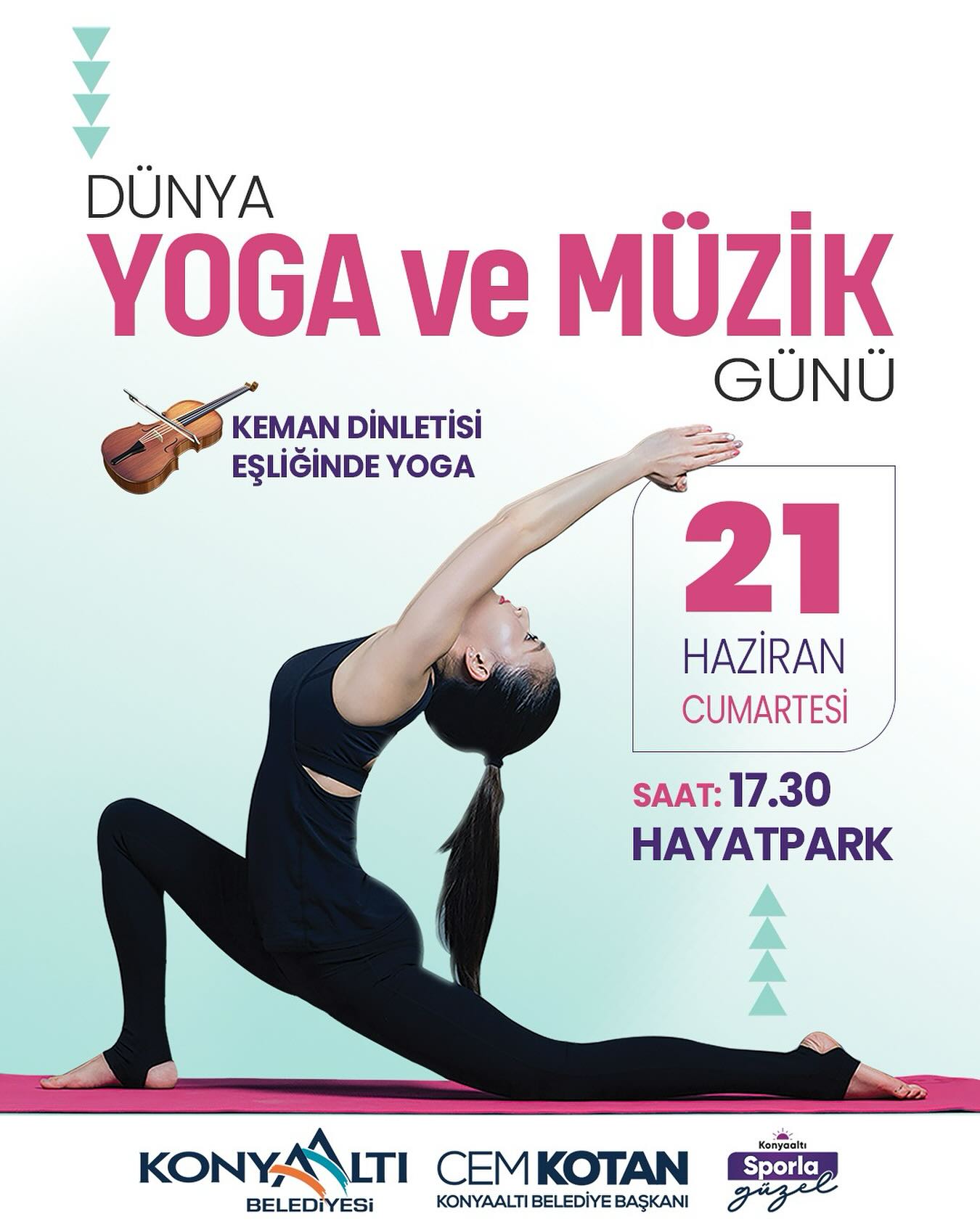 Konyaaltı Belediyesi'nden Dünya Müzik ve Yoga Günü Etkinliği
