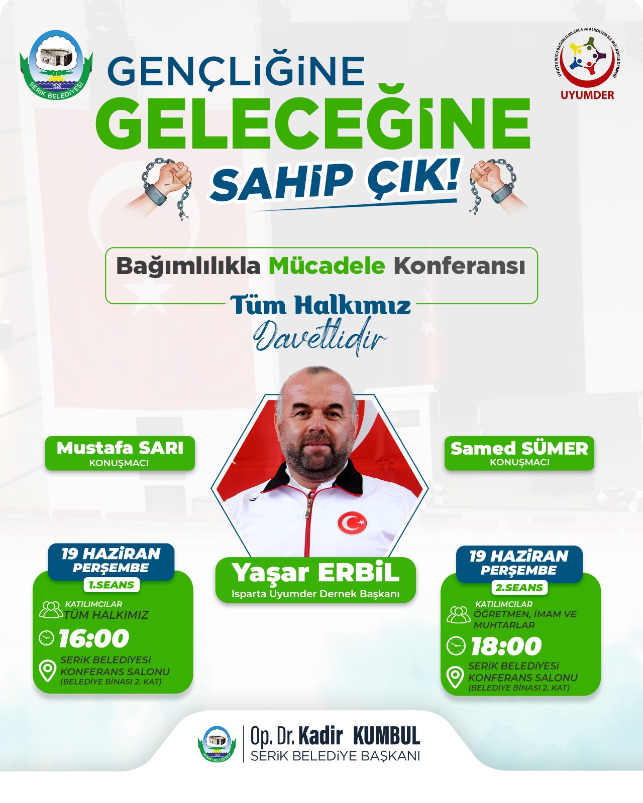 Antalya Serik Belediyesi Bağımlılıkla Mücadele Konferansı Düzenliyor