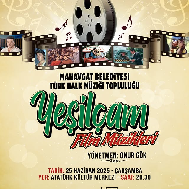 Manavgat Belediyesi'nden Yeşilçam Nostaljisi: Ücretsiz Konser Düzenleniyor