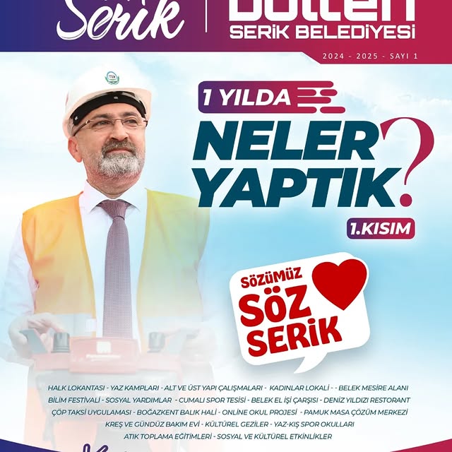 Serik Belediyesi 1 Yılda Gerçekleştirdiği Projelerle Halkın Hizmetinde