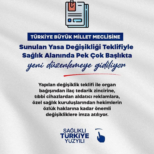 Sağlık Alanında Yeni Dönem: TBMM'ye Sağlık Yasa Teklifi Sunuldu