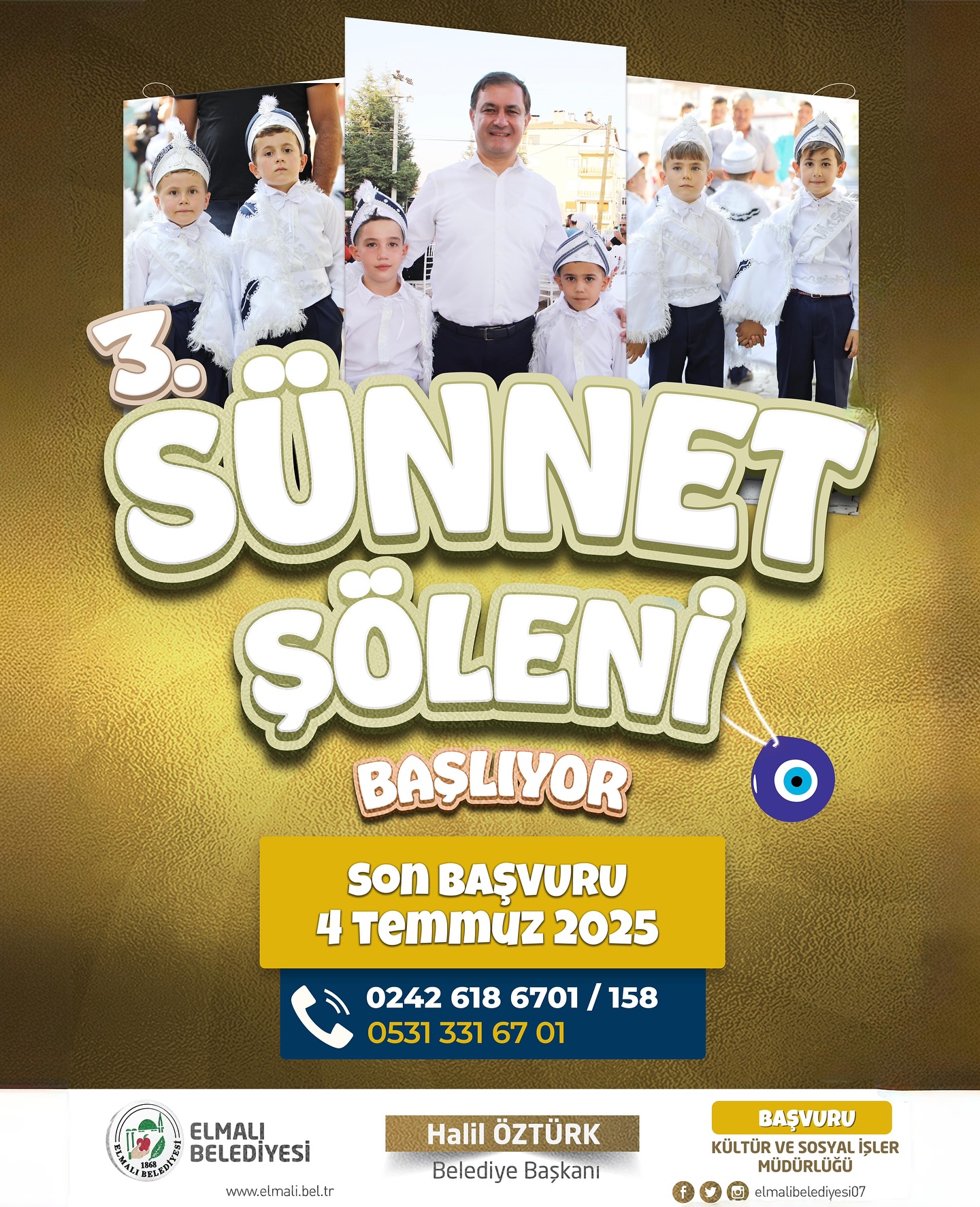 Elmalı Belediyesi 3. Sünnet Şöleni Başvuruları Başladı
