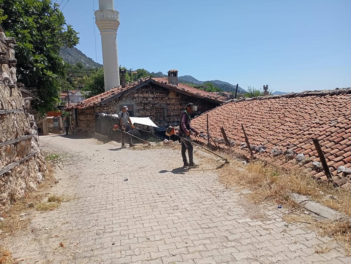 Antalya Akseki Belediyesi Hocaköy'de Ot Kesim Çalışmalarını Tamamladı