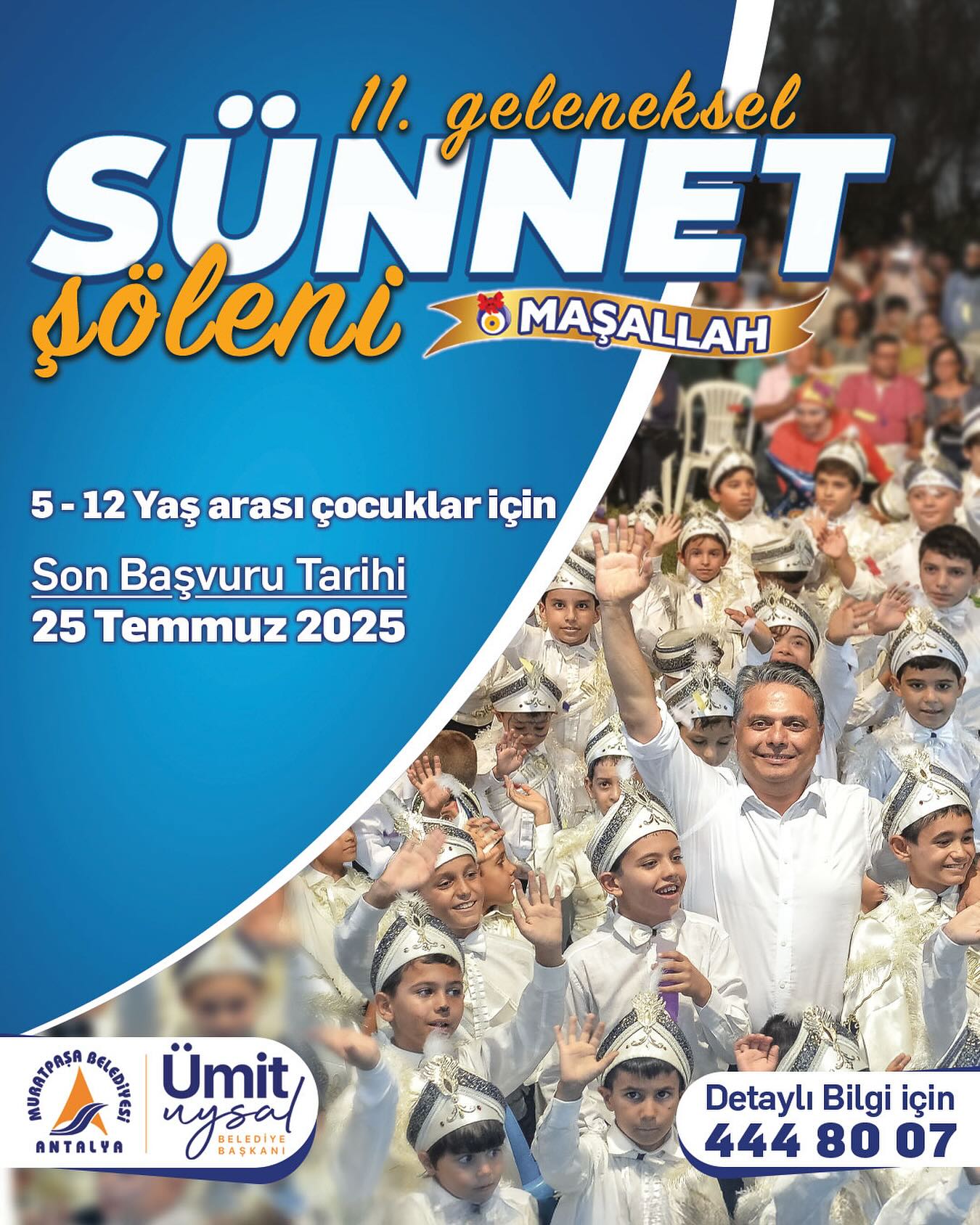 Antalya Muratpaşa Belediyesi'nden 5-12 Yaş Arası Çocuklar İçin Sünnet Başvuruları Başladı