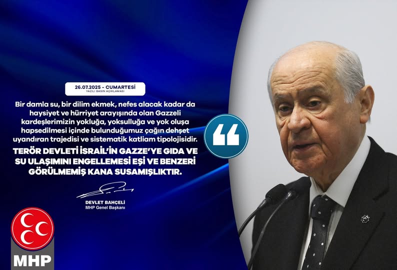MHP'den Gazze'ye Destek Çağrısı: İsrail'in Engellemeleri Kınandı