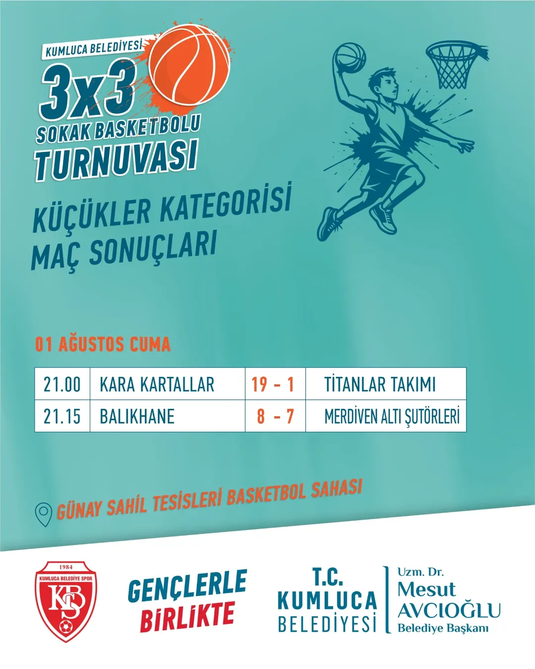 Kumluca'da 3x3 Sokak Basketbolu Turnuvası'nda Heyecanlı Maçlar