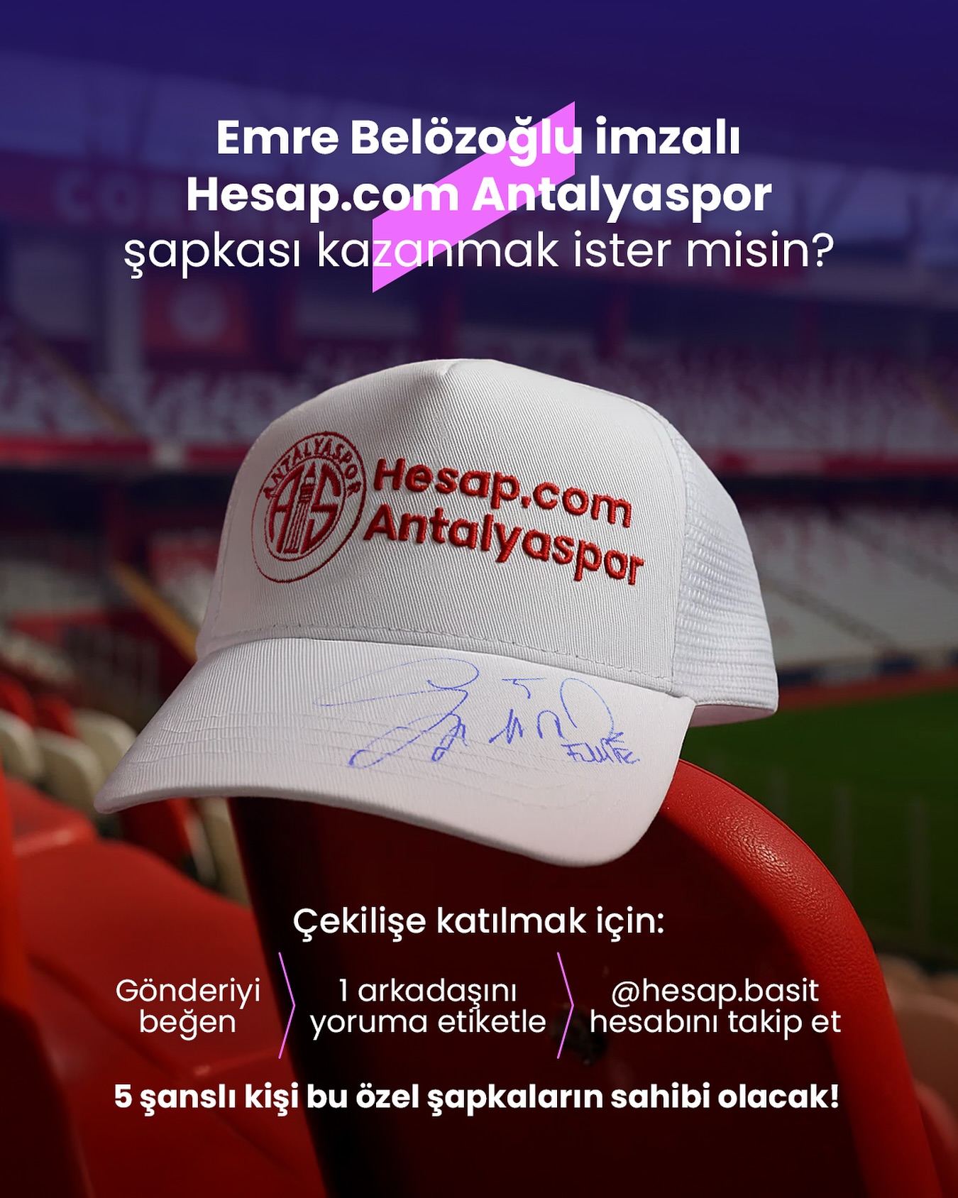 Antalyaspor Taraftarlarından Şapka Çekilişi: Emre Belözoğlu'na Özel Tasarım Şapka Kazanma Şansı