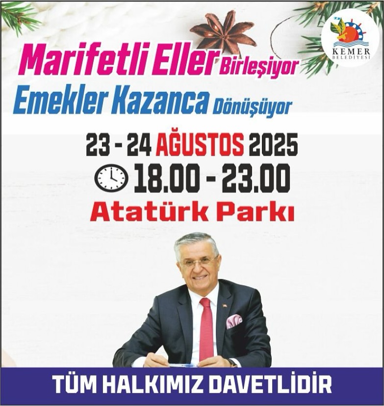Kemer Belediyesi'nden Atatürk Parkı'nda Geniş Katılımlı Kermes