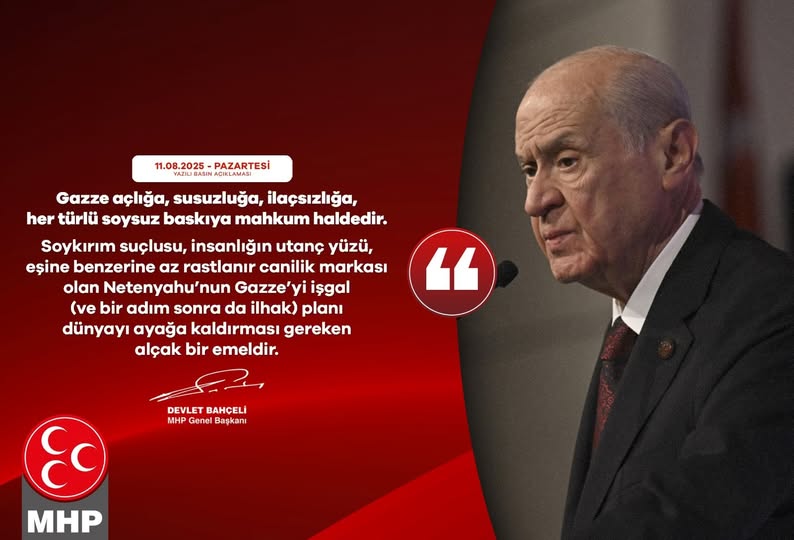 MHP'den Gazze İçin Sert Tepki: 