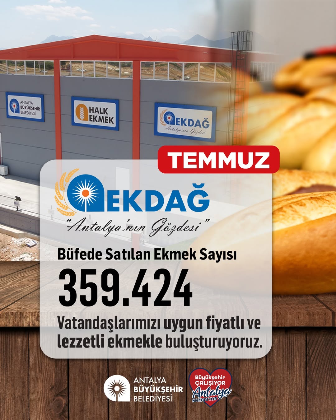 Antalya'da Halk Ekmek Fiyatları Vatandaşlarla Buluşuyor