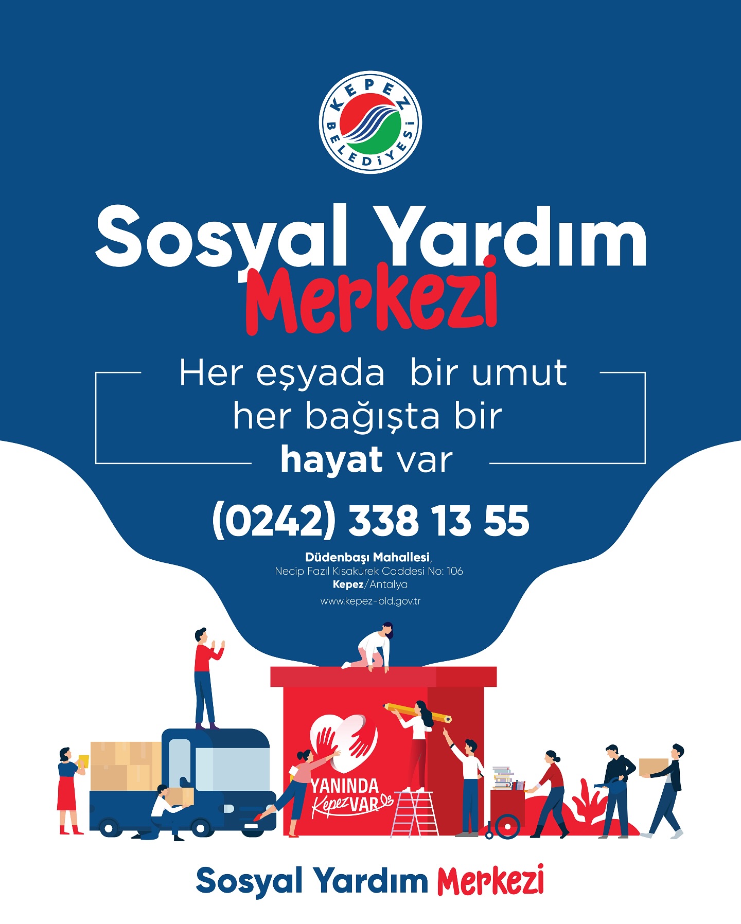 Antalya Kepez Belediyesi Sosyal Yardım Merkezi, İhtiyaç Sahibi Ailelere Umut Olmaya Devam Ediyor
