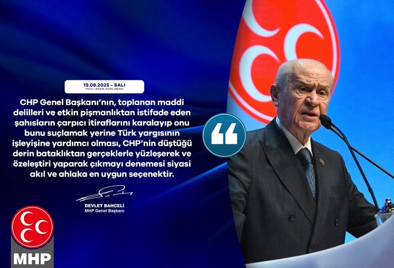 Devlet Bahçeli, CHP'nin Yargı Sürecine Müdahalesini Eleştirdi