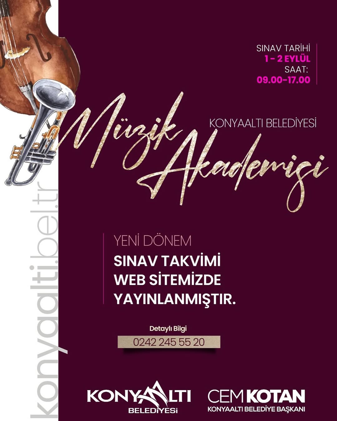 Konyaaltı Belediyesi Müzik Akademisi Sınav Takvimi Açıklandı