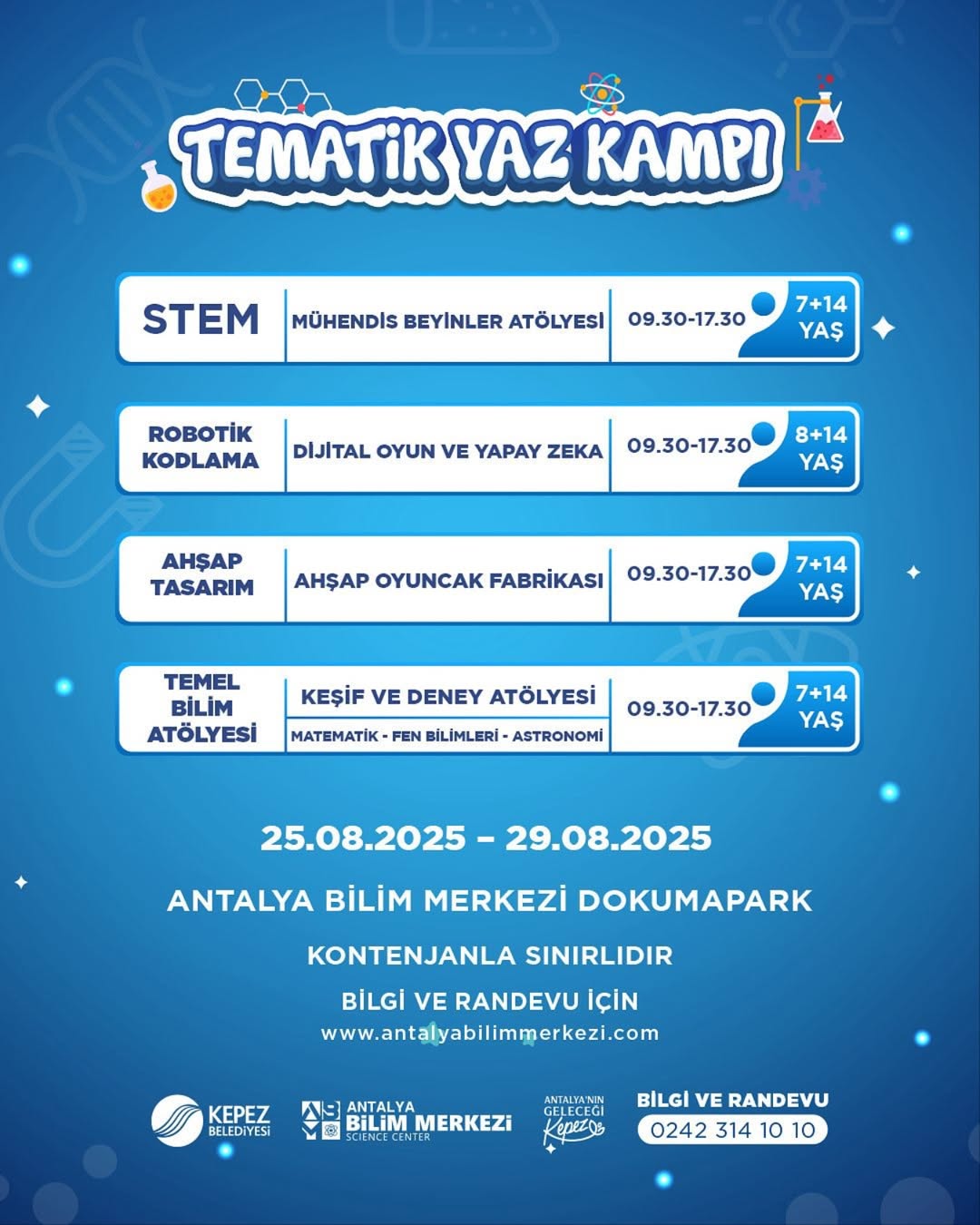 Antalya Bilim Merkezi, Yaz Tatilinde Çocuklara Bilimle Dolu Bir Yaz Vadediyor