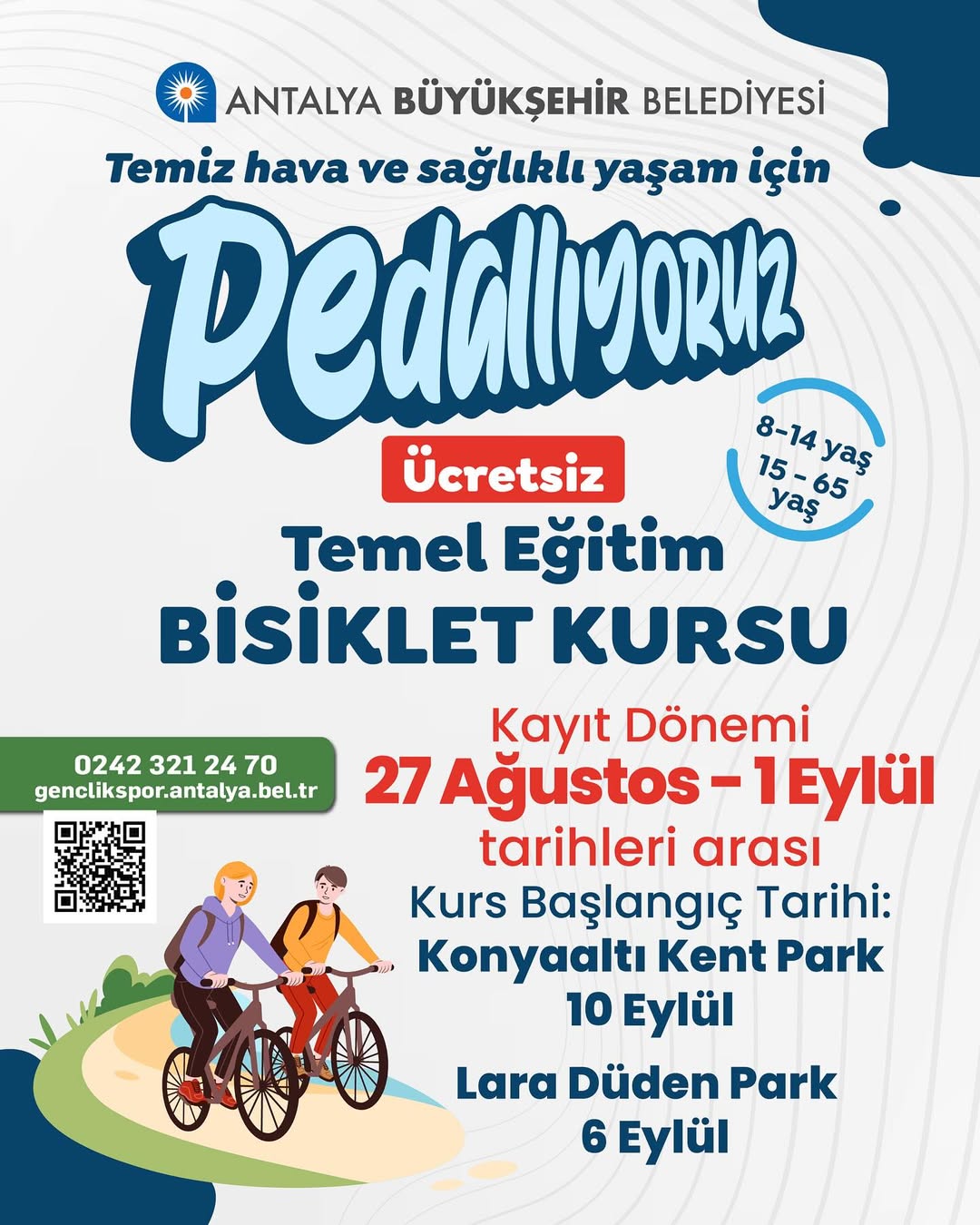 Antalya'da Ücretsiz Bisiklet Kursu Başlıyor: Pedalla Sağlıklı Yaşa!