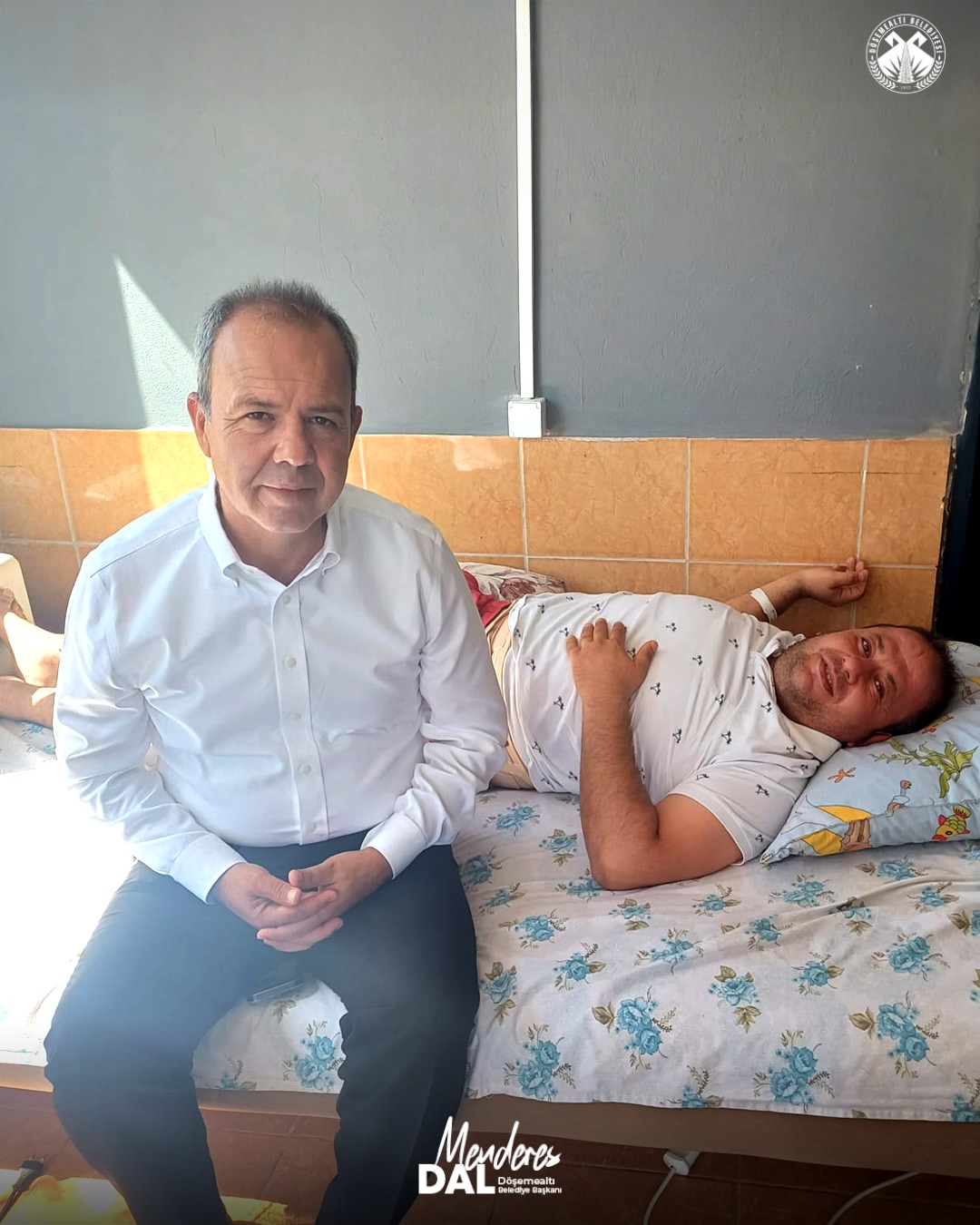 Döşemealtı Belediye Başkanı, Kaza Geçiren Personelini Ziyaret Etti
