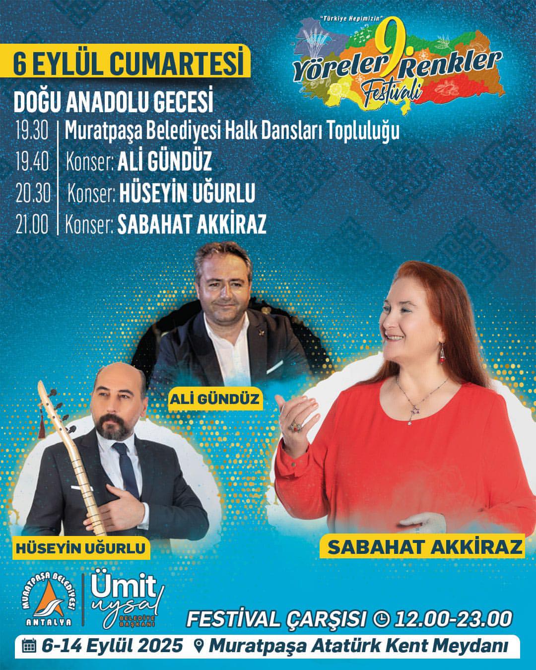 Antalya'da 9 Yöreler Renkler Festivali Başlıyor: Ünlü Sanatçılar Sahne Alacak