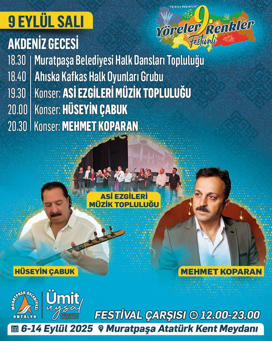 Antalya Muratpaşa'da Akdeniz Gecesi Coşkusu Yaşanacak