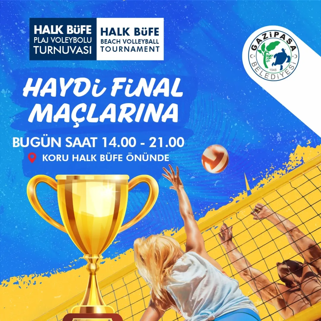 Gazipaşa Belediyesi Plaj Voleybolu Turnuvası Final Maçları Bugün Başlıyor