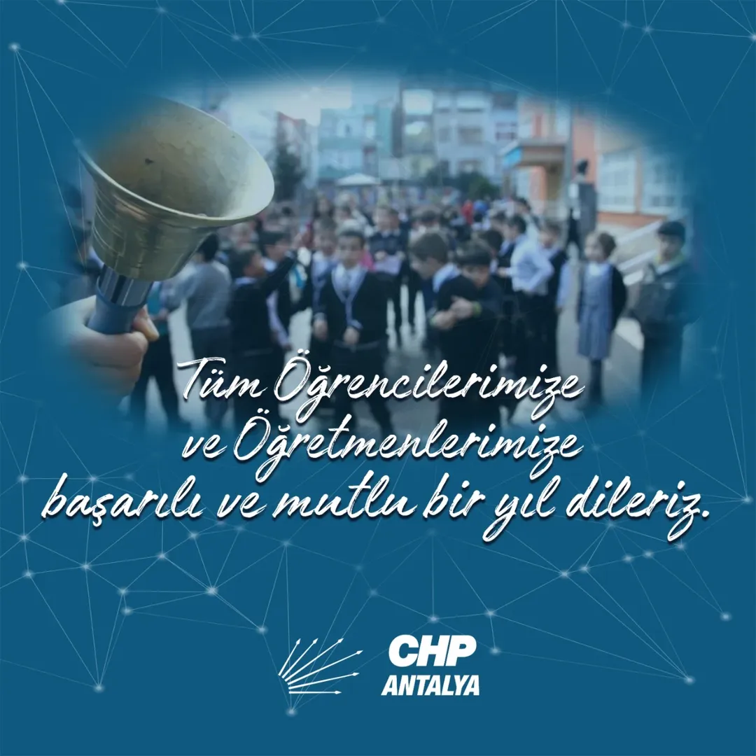 CHP Antalya'dan Öğrencilere ve Öğretmenlere Yeni Eğitim Öğretim Yılı Dilekleri