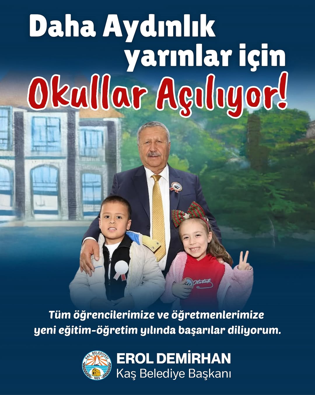 Kaş Belediyesi'nden Yeni Eğitim Öğretim Yılı Mesajı