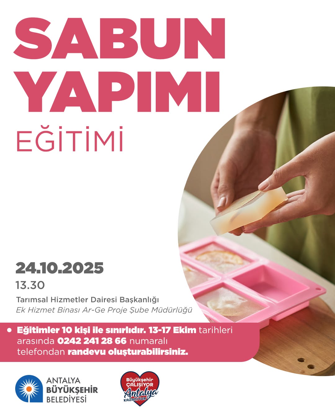 Antalya'da Ücretsiz Sabun Yapım Eğitimi Düzenleniyor