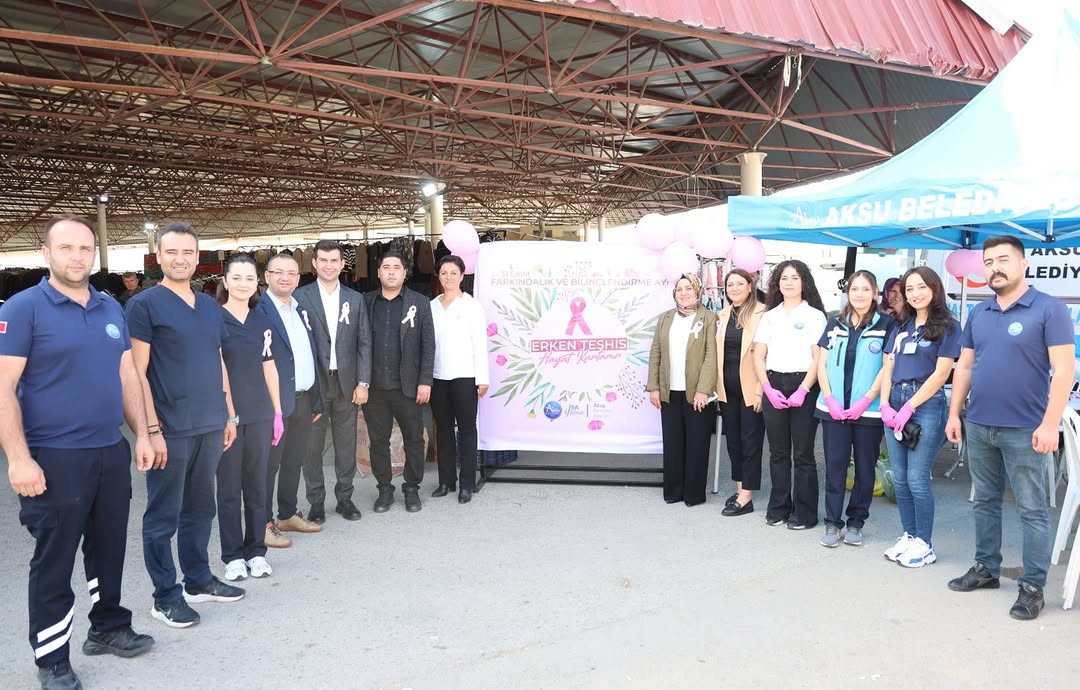 Antalya Aksu'da Meme Kanseri Farkındalık Etkinliği Yoğun İlgi Gördü